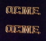 O.C.M.E. Office of Chief Medical Examiner 3/8" polished Gold collar pins